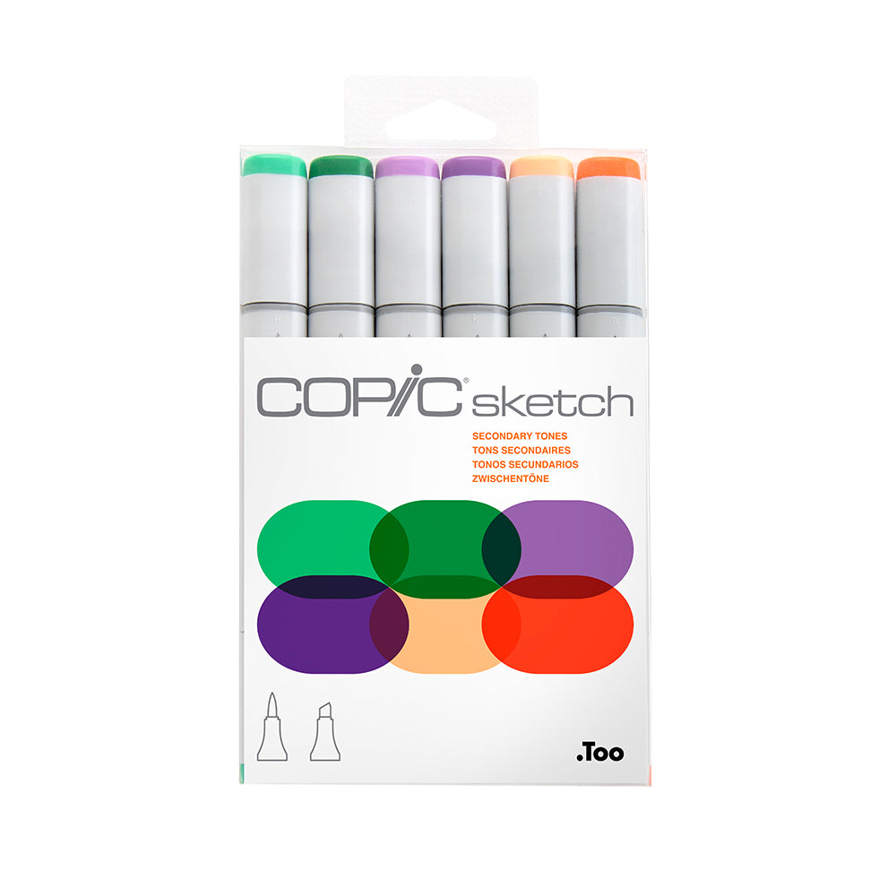 Copic Sketch Set 6 Secondary Tones